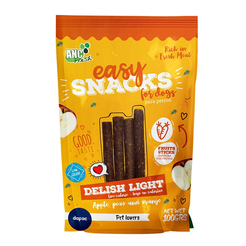 Bolsa de snacks en forma de barritas para mascotas de la marca Fresh.