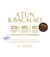 Ingredientes de paté de atún y bacalao para perros de la marca Zen.