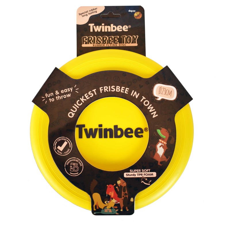 Frisbee para perros de color amarillo