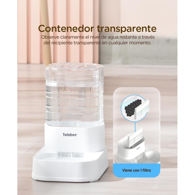 Bebedero de agua para gato tolva Twinbee FG 200 3,5L