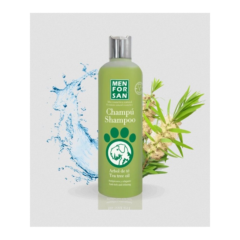 Champu natural para perros antipicores arbol del té perros 1L