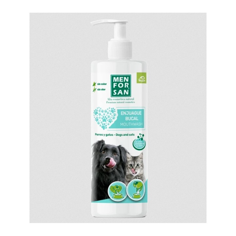 Enjuague bucal antisarro perros y gatos 500ml Men For San