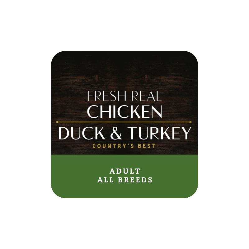 Image of a 200g sample sticker of Zen Country's Best Adult Chicken, Duck and Turkey