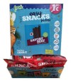 Caja frontal de bolsitas rojas de barritas de ternera para perros de la marca Easy Snacks