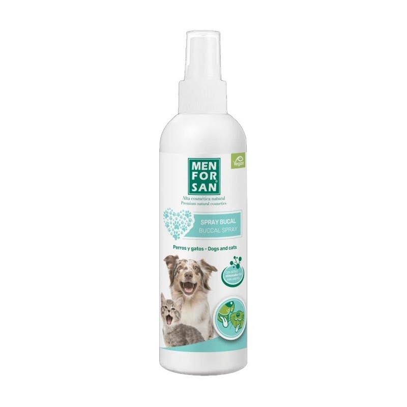 Imagen de Spray de color blanco con la bucal mal aliento perros y gatos Men For San