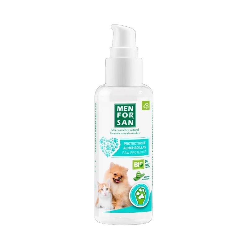 Spray de un bote de color blanco de Protector almohadillas perros y gatos  de la Marca Men For San