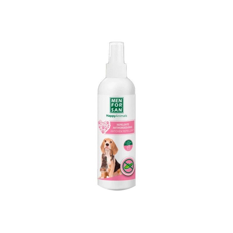 Spray de color blanco de Antimordeduras Muebles Y Objetos para perros.