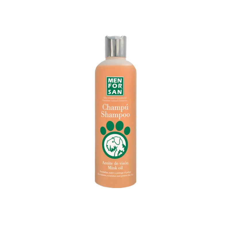 Imagen de un bote de Champú con Aceite de Visón