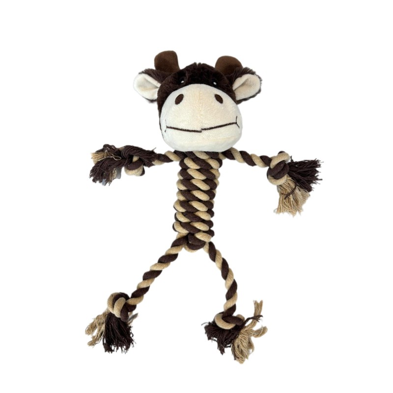 Imagen de un mordedor para perros con forma de jirafa.