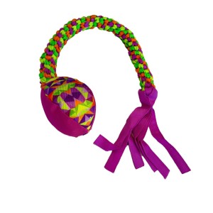 Peluche multicolor para perro con forma de serpiente