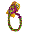 Peluche multicolor para perro con forma de serpiente con etiqueta naranja para su venta