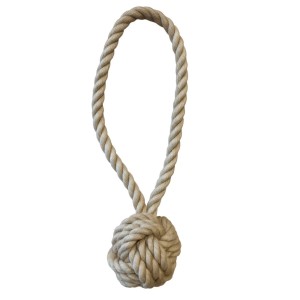 bola tirador de yute, juguete para perros.