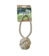 bola tirador de yute, juguete para perros, con etiqueta