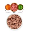 Cuatro boles con ingredientes de Zen pouche.