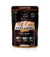 Sobre de alimento húmedo completo de pollo para gatos adultos esterilizados.