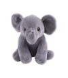 Peluche para perro con forma de elefante de color gris.