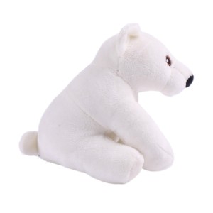 Lateral de peluche con forma de oso polar para perro.