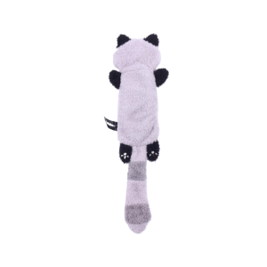 Peluche con forma de mapache  para oerro con cuerda interior.