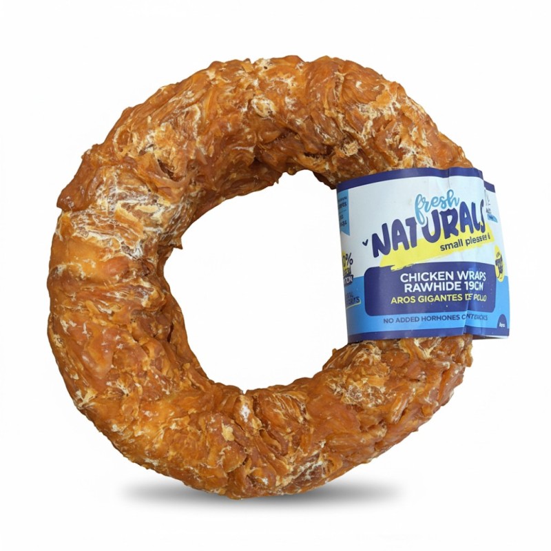 Snack aro gigante de pollo para perros.