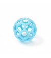 Pelota hueca para perros de color azul.