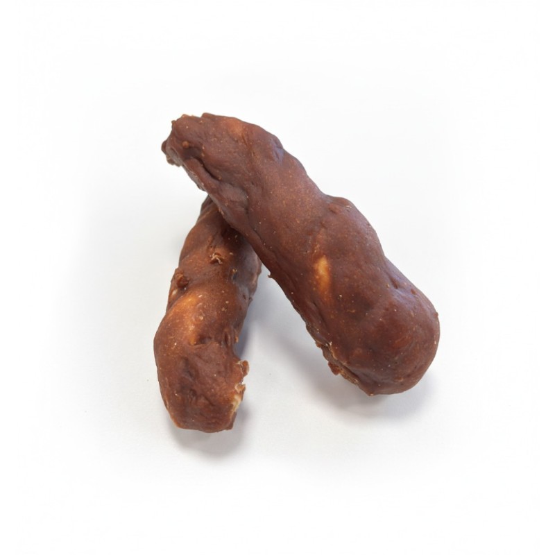 Snack natural de Cuero de res con pato para perro.