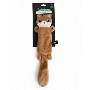 Peluche con cuerda interior con forma de castor para perro.