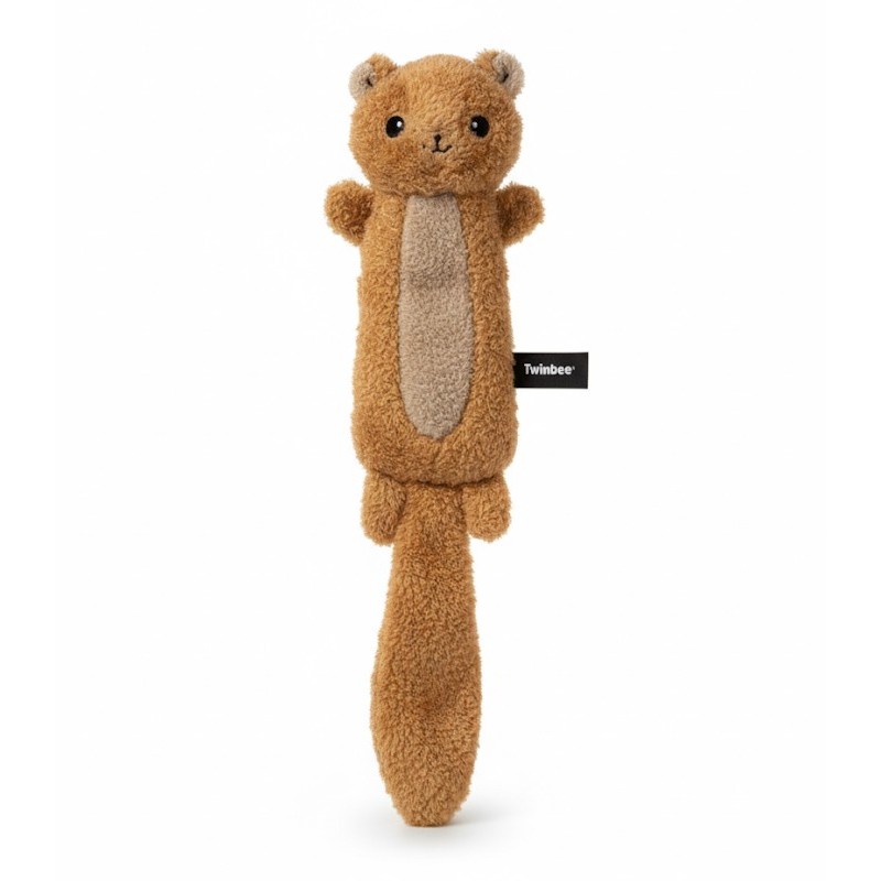 Peluche con cuerda para perro con forma de comadreja.