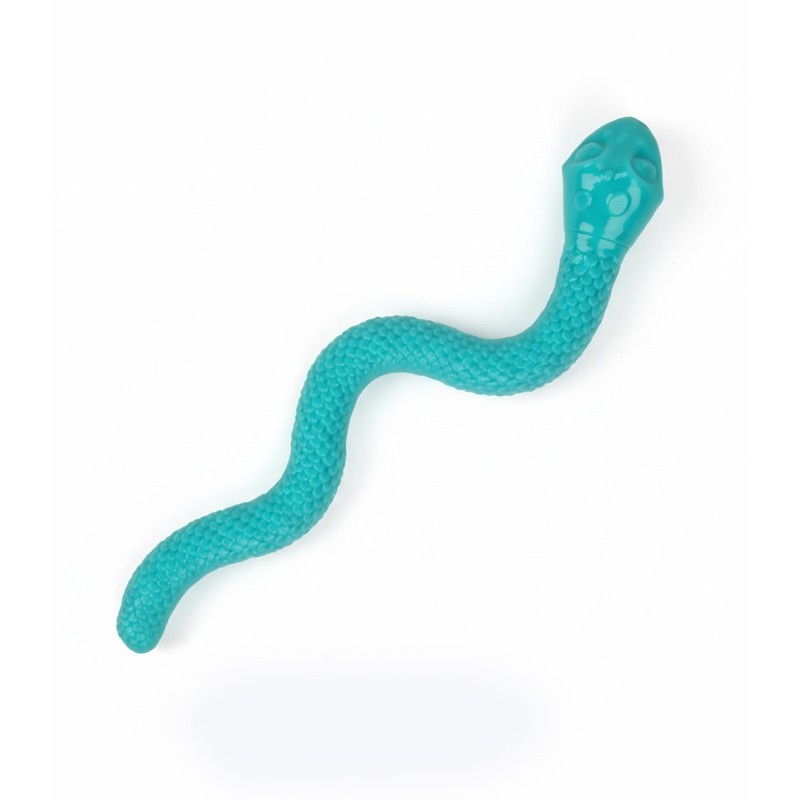 Serpiente dispensadora para perro de color azul