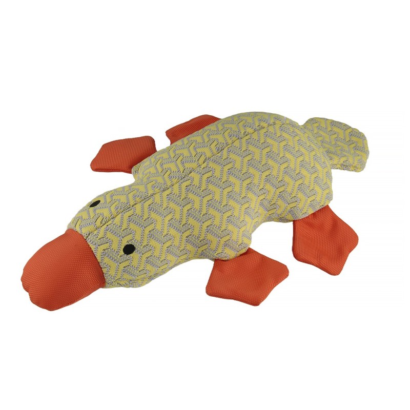 Peluche para perro con forma de pato.