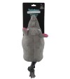 Peluche para perro con forma de rinoceronte.