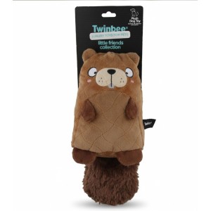 Peluche resistente para perro con forma de castor.
