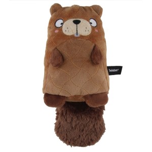 Peluche resistente para perro con forma de castor.