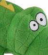 Textura del peluche para perro con forma de caimán.