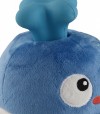 Textura de peluche para perro con forma de ballena.