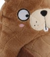 Textura de peluche resistente para perro con forma de castor.