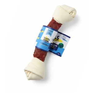 Snack para perro de pato con forma de hueso