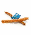 Snack para perro de pollo con forma de tira.