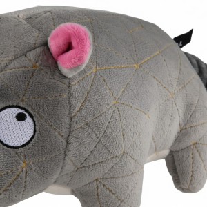 Textura del peluche para perro con forma de rinoceronte