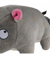 Textura del peluche para perro con forma de rinoceronte
