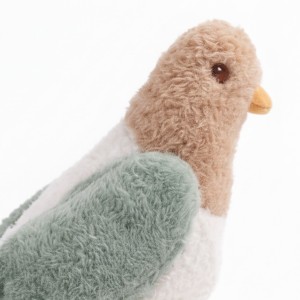 Textura suave de peluche con forma de paloma para perro.