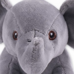 Textura de peluche con forma de elafante para perros.