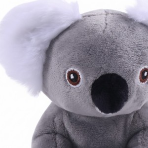 Textura del peluche para perro con forma de koala.