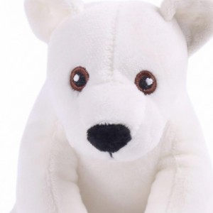 Textura de peluche con forma de oso polar.