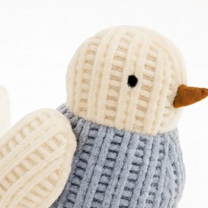 Textura de peluche con forma de pájaro.