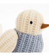 Textura de peluche con forma de pájaro.