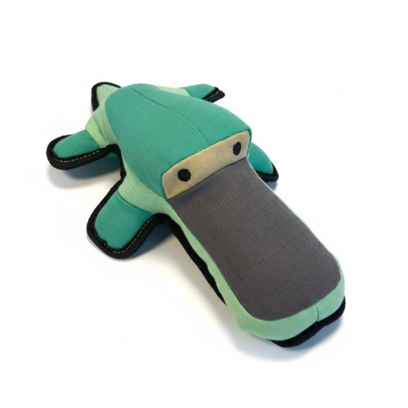 Peluche para perros con forma de caimán.