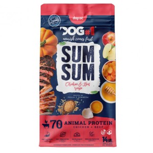Imagen de un saco de alimento seco para perro de adulto.