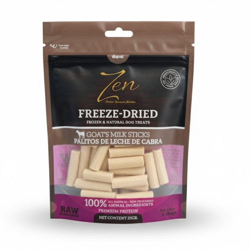 Palito liofilizado de leche de cabra original para perros y gatos.