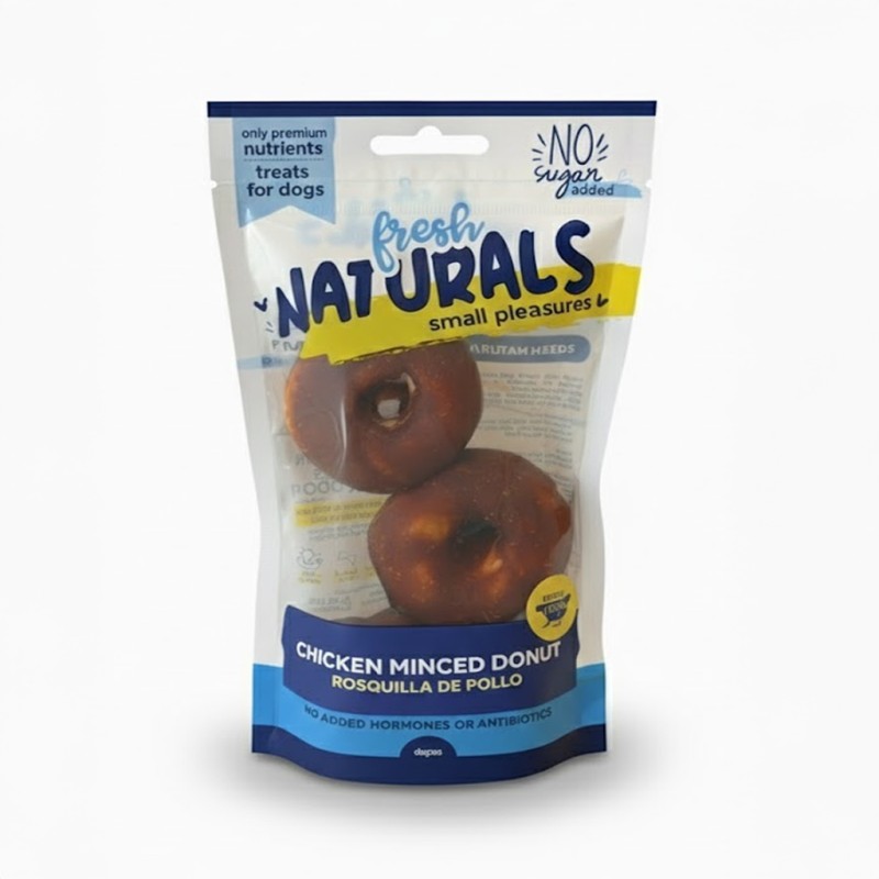 Bolsa de rosquillas de pollo para perro.