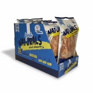 Caja de tiras individuales de pollo para perro.